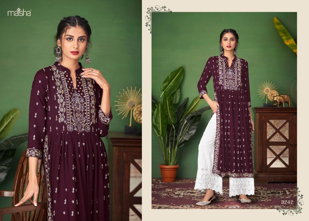 Monsoon 5 By Maisha 3241-3245 Kurti With Bottom Catalog